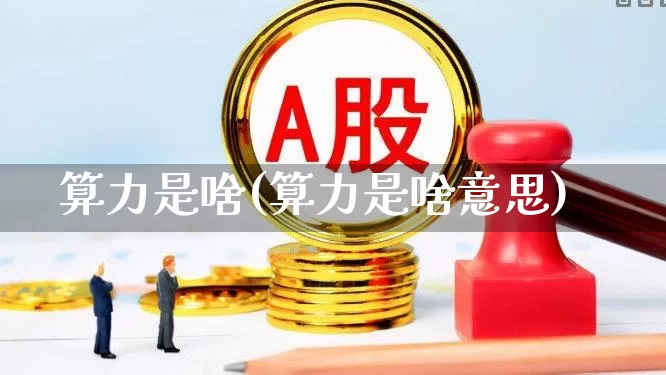 算力是啥(算力是啥意思)_https://www.fzdzcxj.com_北交所_第1张