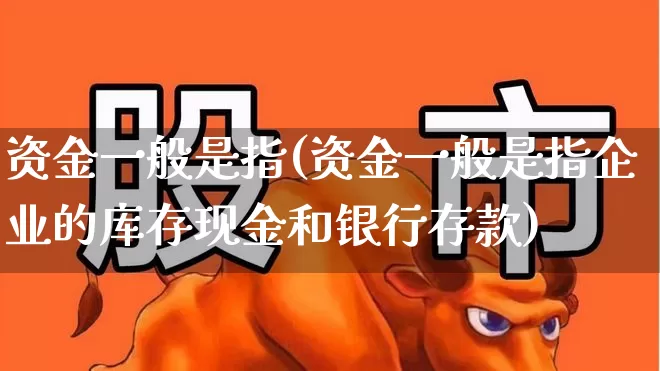 资金一般是指(资金一般是指企业的库存现金和银行存款)_https://www.fzdzcxj.com_上交所_第1张