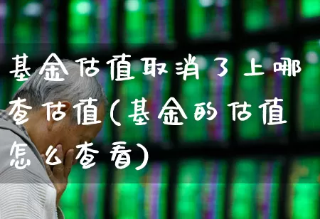 基金估值取消了上哪查估值(基金的估值怎么查看)_https://www.fzdzcxj.com_上交所_第1张