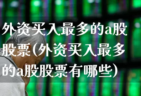 外资买入最多的a股股票(外资买入最多的a股股票有哪些)_https://www.fzdzcxj.com_深交所_第1张