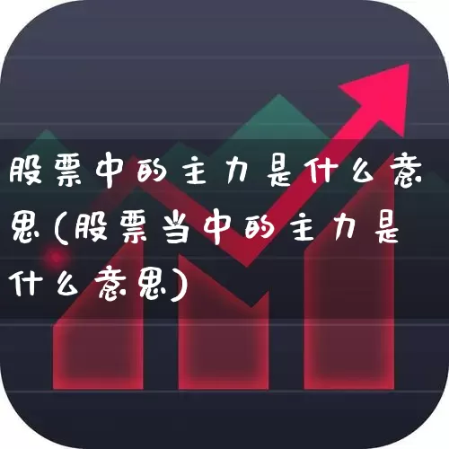 股票中的主力是什么意思(股票当中的主力是什么意思)_https://www.fzdzcxj.com_北交所_第1张