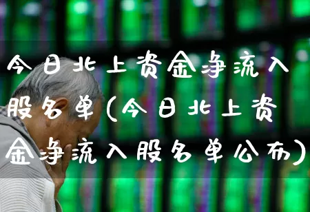 今日北上资金净流入股名单(今日北上资金净流入股名单公布)_https://www.fzdzcxj.com_科创板_第1张