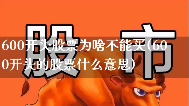 600开头股票为啥不能买(600开头的股票什么意思)_https://www.fzdzcxj.com_科创板_第1张