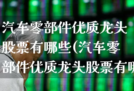 汽车零部件优质龙头股票有哪些(汽车零部件优质龙头股票有哪些呢)_https://www.fzdzcxj.com_北交所_第1张