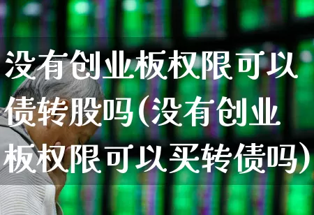 没有创业板权限可以债转股吗(没有创业板权限可以买转债吗)_https://www.fzdzcxj.com_北交所_第1张