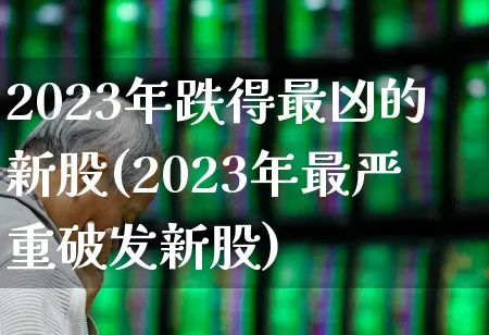 2023年跌得最凶的新股(2023年最严重破发新股)_https://www.fzdzcxj.com_科创板_第1张