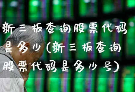 新三板查询股票代码是多少(新三板查询股票代码是多少号)_https://www.fzdzcxj.com_科创板_第1张
