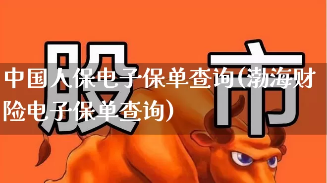 中国人保电子保单查询(渤海财险电子保单查询)_https://www.fzdzcxj.com_北交所_第1张