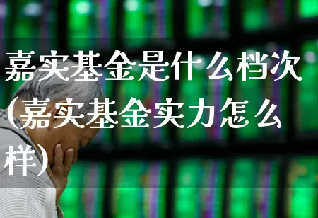 嘉实基金是什么档次(嘉实基金实力怎么样)_https://www.fzdzcxj.com_深交所_第1张