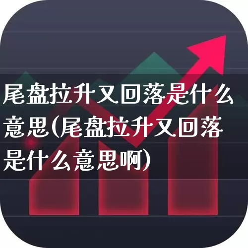 尾盘拉升又回落是什么意思(尾盘拉升又回落是什么意思啊)_https://www.fzdzcxj.com_创业板_第1张