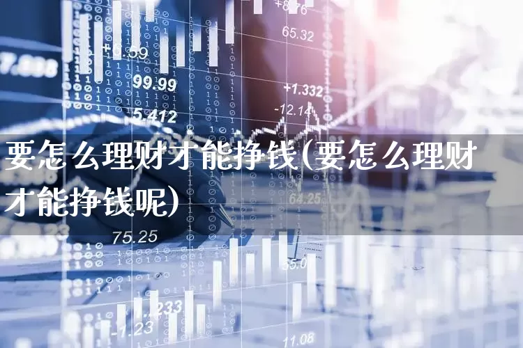 要怎么理财才能挣钱(要怎么理财才能挣钱呢)_https://www.fzdzcxj.com_科创板_第1张