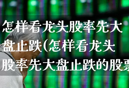 怎样看龙头股率先大盘止跌(怎样看龙头股率先大盘止跌的股票)_https://www.fzdzcxj.com_创业板_第1张