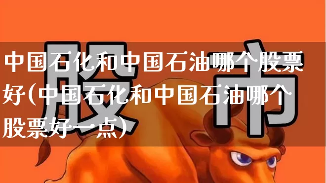 中国石化和中国石油哪个股票好(中国石化和中国石油哪个股票好一点)_https://www.fzdzcxj.com_科创板_第1张