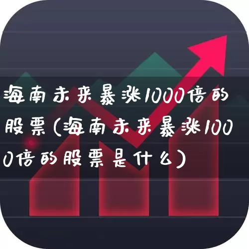 海南未来暴涨1000倍的股票(海南未来暴涨1000倍的股票是什么)_https://www.fzdzcxj.com_创业板_第1张