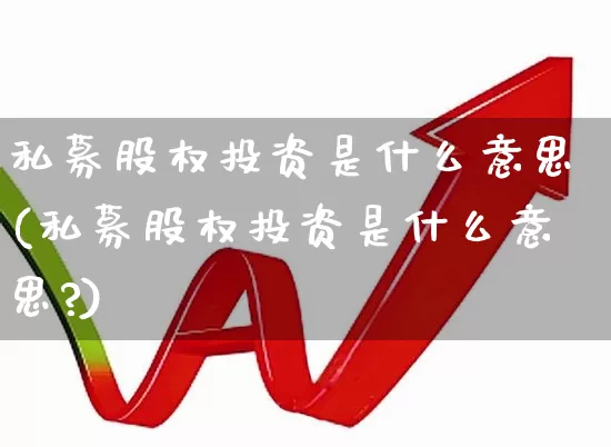 私募股权投资是什么意思(私募股权投资是什么意思?)_https://www.fzdzcxj.com_创业板_第1张
