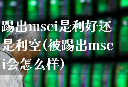 踢出msci是利好还是利空(被踢出msci会怎么样)_https://www.fzdzcxj.com_上交所_第1张