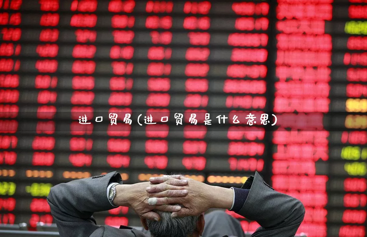 进口贸易(进口贸易是什么意思)_https://www.fzdzcxj.com_深交所_第1张