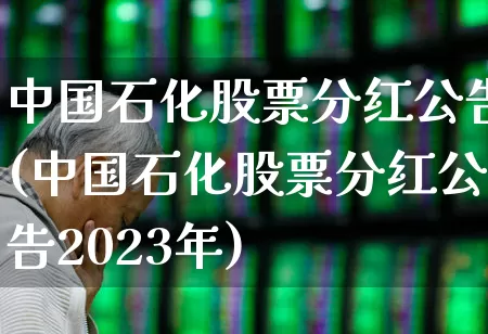 中国石化股票分红公告(中国石化股票分红公告2023年)_https://www.fzdzcxj.com_深交所_第1张