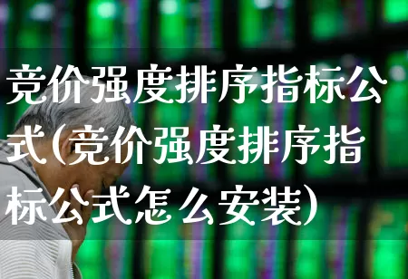 竞价强度排序指标公式(竞价强度排序指标公式怎么安装)_https://www.fzdzcxj.com_科创板_第1张