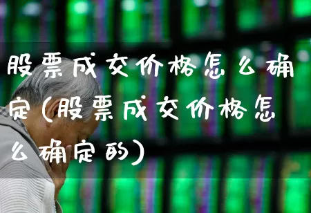 股票成交价格怎么确定(股票成交价格怎么确定的)_https://www.fzdzcxj.com_创业板_第1张