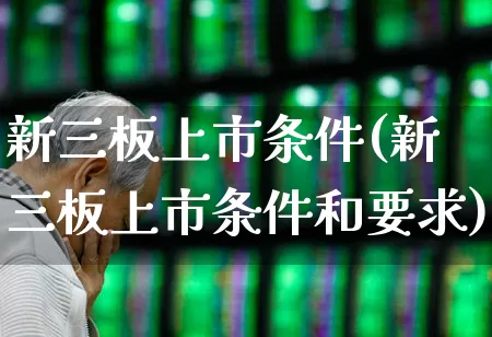 新三板上市条件(新三板上市条件和要求)_https://www.fzdzcxj.com_创业板_第1张
