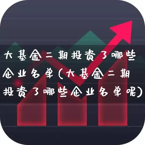 大基金二期投资了哪些企业名单(大基金二期投资了哪些企业名单呢)_https://www.fzdzcxj.com_深交所_第1张