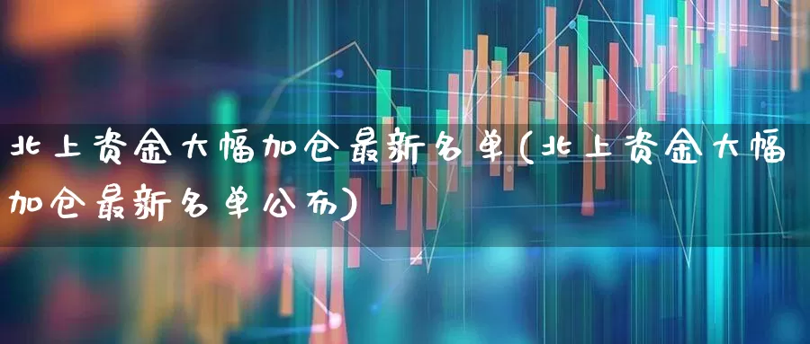 北上资金大幅加仓最新名单(北上资金大幅加仓最新名单公布)_https://www.fzdzcxj.com_科创板_第1张