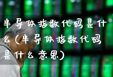 半导体指数代码是什么(半导体指数代码是什么意思)_https://www.fzdzcxj.com_科创板_第1张