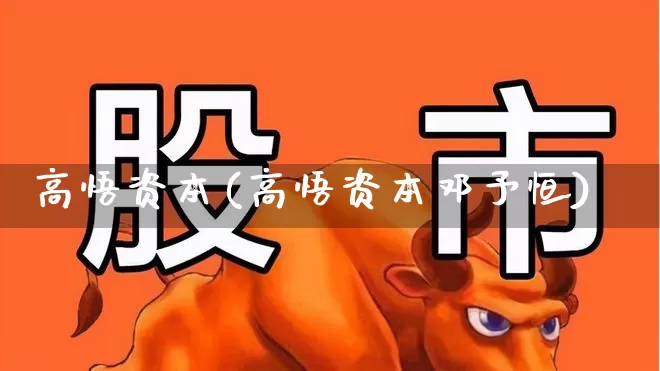 高悟资本(高悟资本邓予恒)_https://www.fzdzcxj.com_深交所_第1张