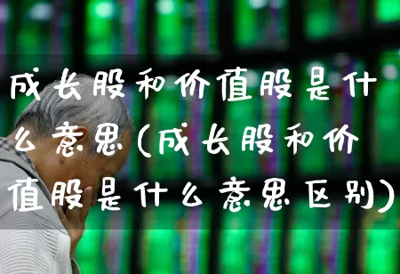 成长股和价值股是什么意思(成长股和价值股是什么意思区别)_https://www.fzdzcxj.com_上交所_第1张