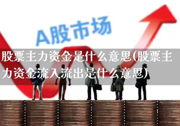股票主力资金是什么意思(股票主力资金流入流出是什么意思)_https://www.fzdzcxj.com_上交所_第1张