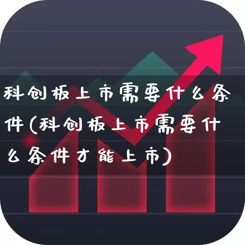科创板上市需要什么条件(科创板上市需要什么条件才能上市)_https://www.fzdzcxj.com_深交所_第1张