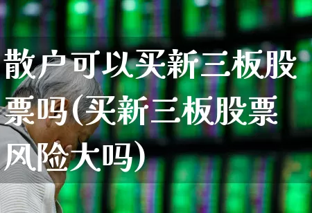 散户可以买新三板股票吗(买新三板股票风险大吗)_https://www.fzdzcxj.com_深交所_第1张