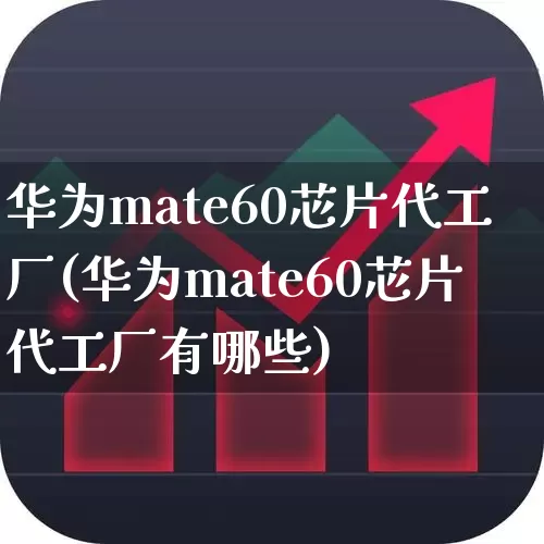 华为mate60芯片代工厂(华为mate60芯片代工厂有哪些)_https://www.fzdzcxj.com_深交所_第1张