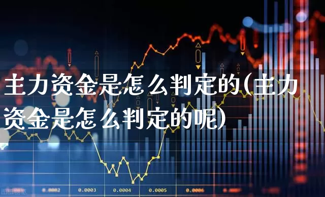 主力资金是怎么判定的(主力资金是怎么判定的呢)_https://www.fzdzcxj.com_深交所_第1张