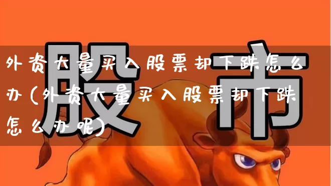 外资大量买入股票却下跌怎么办(外资大量买入股票却下跌怎么办呢)_https://www.fzdzcxj.com_科创板_第1张