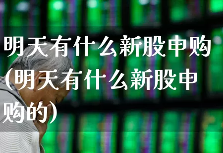 明天有什么新股申购(明天有什么新股申购的)_https://www.fzdzcxj.com_创业板_第1张