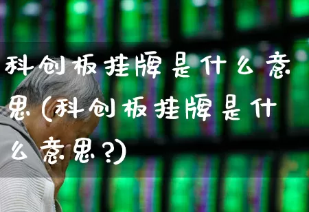 科创板挂牌是什么意思(科创板挂牌是什么意思?)_https://www.fzdzcxj.com_北交所_第1张