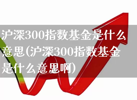 沪深300指数基金是什么意思(沪深300指数基金是什么意思啊)_https://www.fzdzcxj.com_深交所_第1张