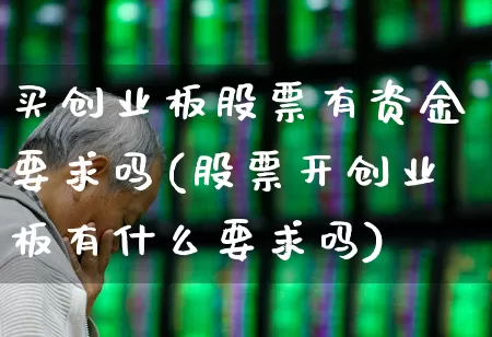 买创业板股票有资金要求吗(股票开创业板有什么要求吗)_https://www.fzdzcxj.com_创业板_第1张