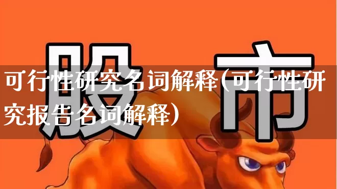 可行性研究名词解释(可行性研究报告名词解释)_https://www.fzdzcxj.com_科创板_第1张