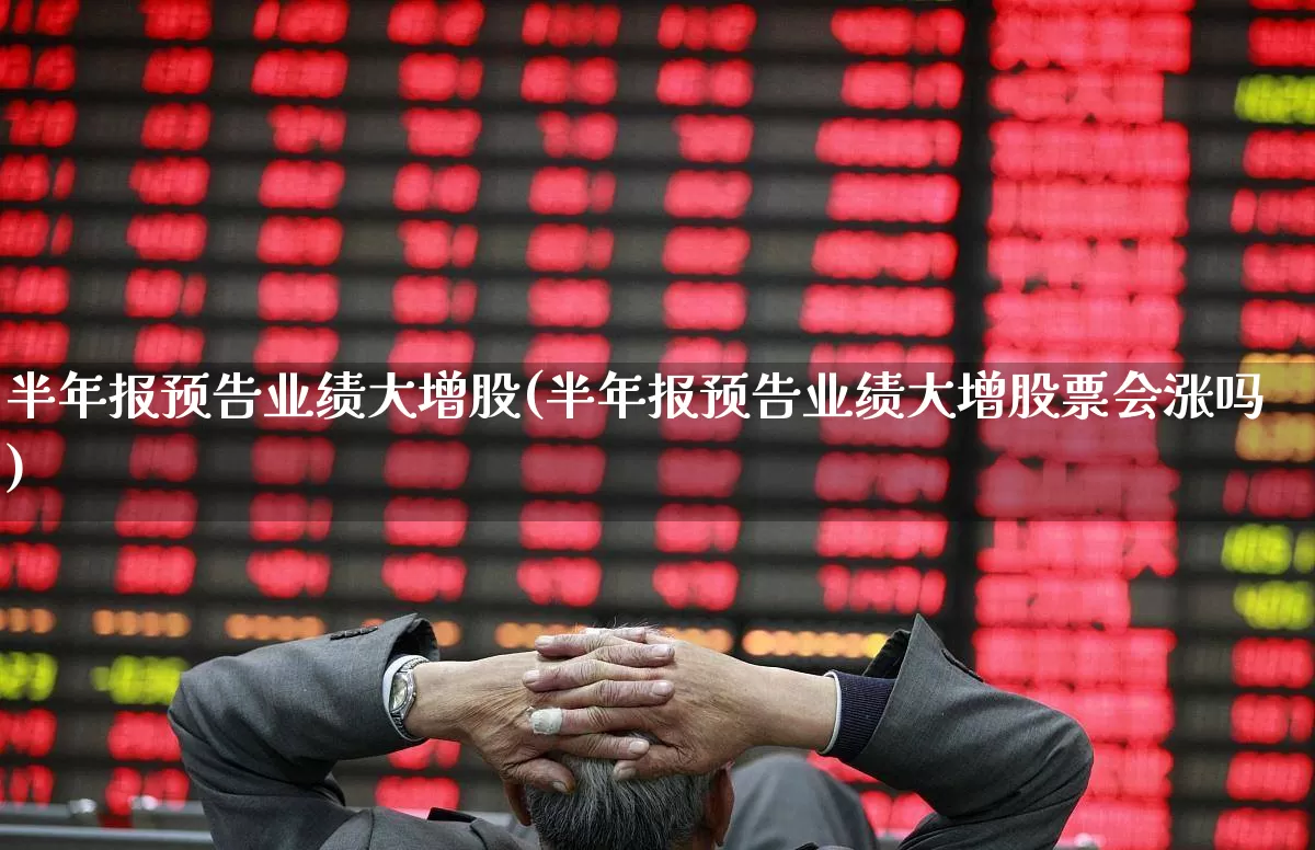 半年报预告业绩大增股(半年报预告业绩大增股票会涨吗)_https://www.fzdzcxj.com_科创板_第1张