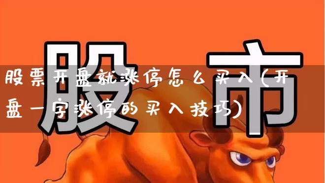 股票开盘就涨停怎么买入(开盘一字涨停的买入技巧)_https://www.fzdzcxj.com_上交所_第1张