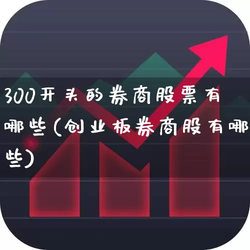 300开头的券商股票有哪些(创业板券商股有哪些)_https://www.fzdzcxj.com_上交所_第1张