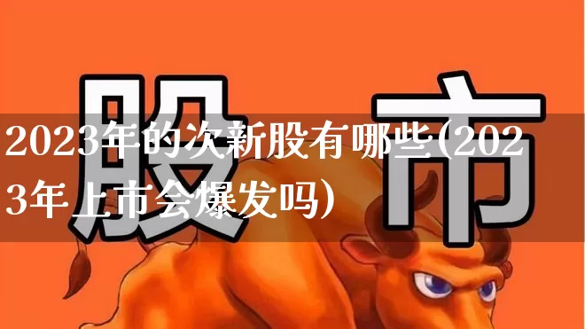 2023年的次新股有哪些(2023年上市会爆发吗)_https://www.fzdzcxj.com_上交所_第1张