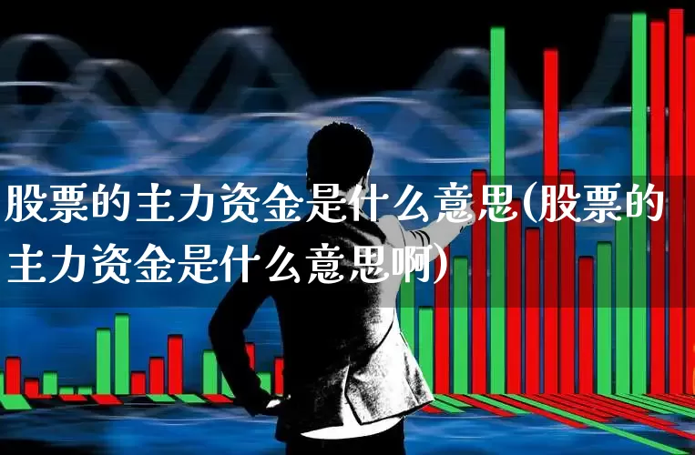 股票的主力资金是什么意思(股票的主力资金是什么意思啊)_https://www.fzdzcxj.com_创业板_第1张