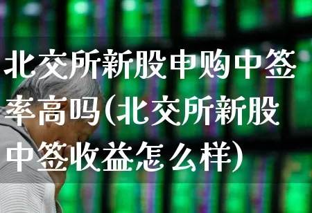 北交所新股申购中签率高吗(北交所新股中签收益怎么样)_https://www.fzdzcxj.com_上交所_第1张