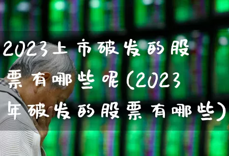 2023上市破发的股票有哪些呢(2023年破发的股票有哪些)_https://www.fzdzcxj.com_上交所_第1张