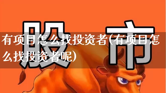 有项目怎么找投资者(有项目怎么找投资者呢)_https://www.fzdzcxj.com_北交所_第1张