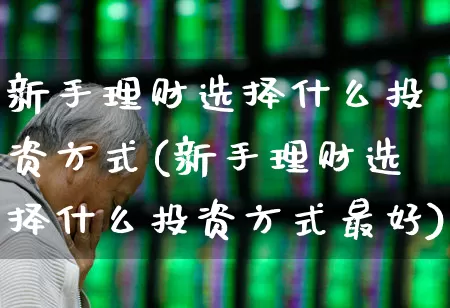 新手理财选择什么投资方式(新手理财选择什么投资方式最好)_https://www.fzdzcxj.com_上交所_第1张